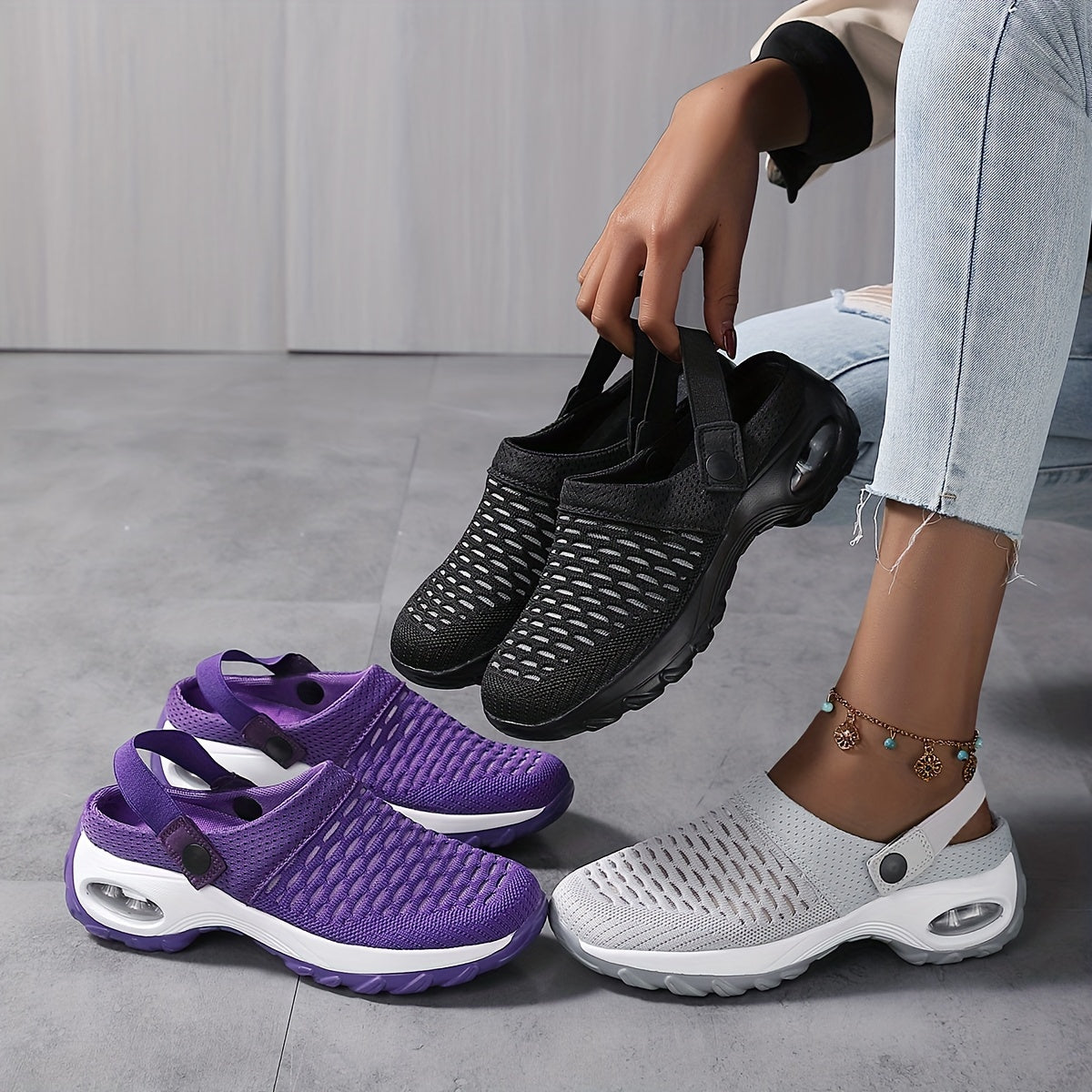 Orthopedische Clogs Dames Mesh | Luchtkussen-demping | Antislip Slippers | Airova