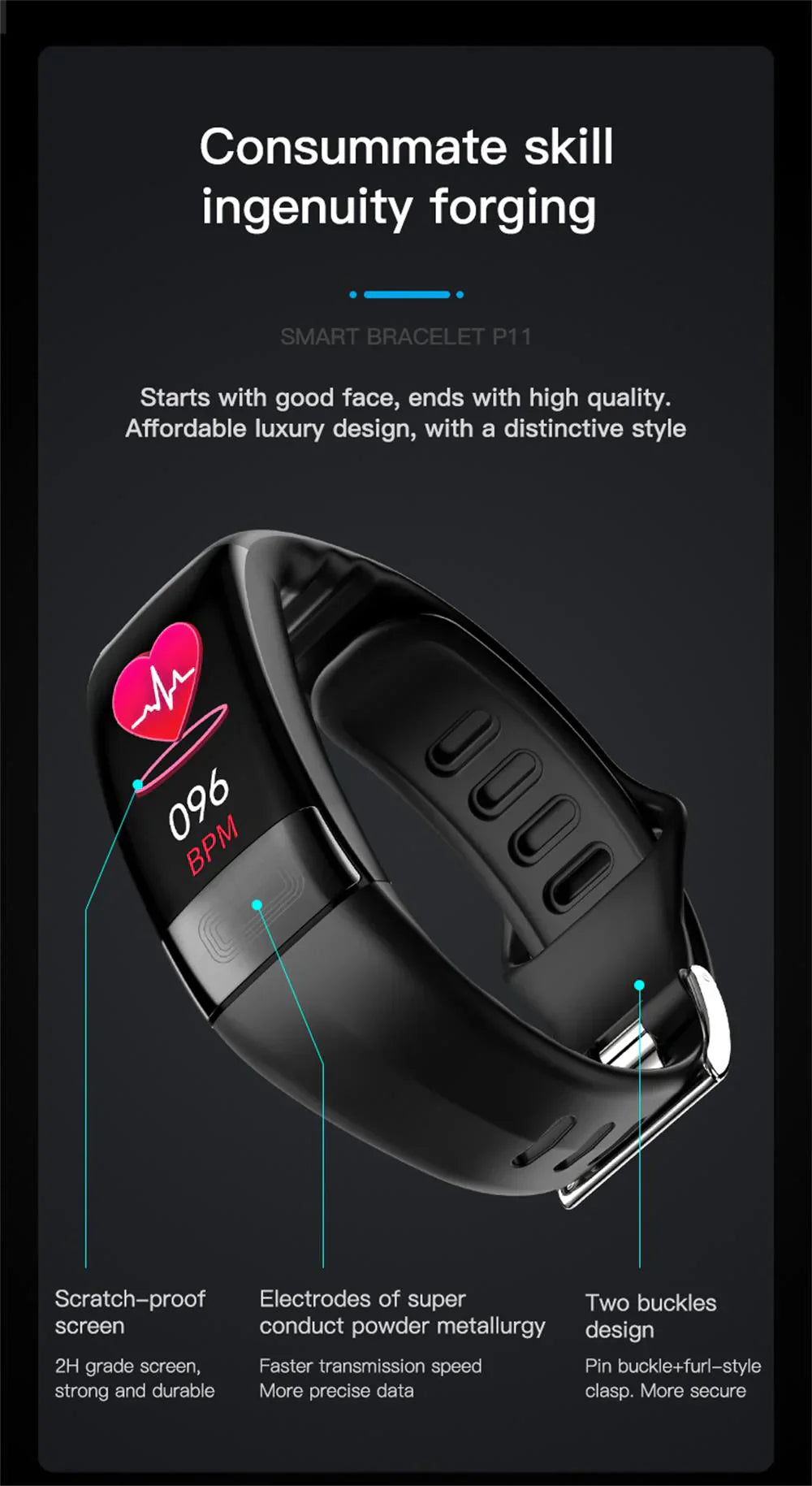 VitaPulse Band Tracker Voor Bloeddruk En Slaap