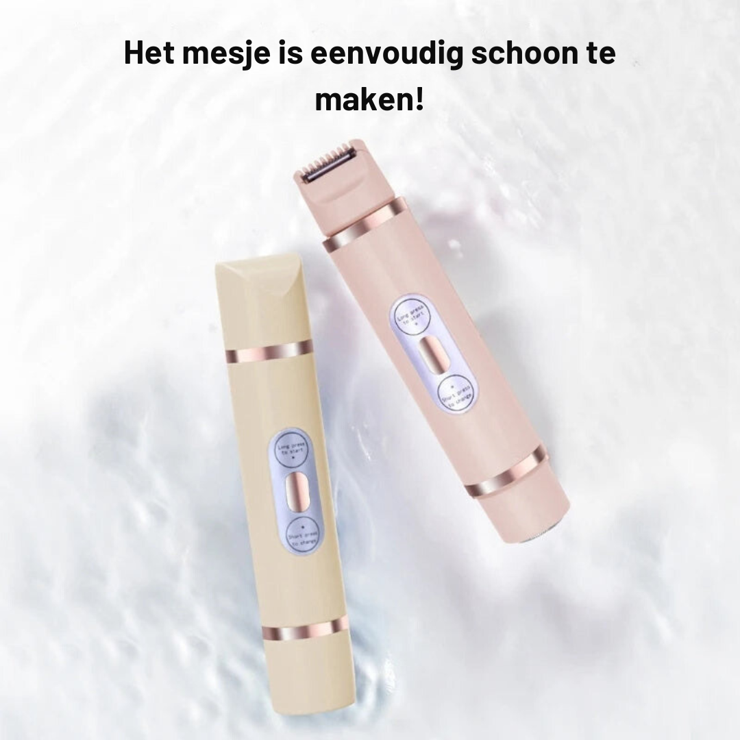 Dames Pijnloze Scheerapparaat – Elektrische Ontharingsshaver voor Gezicht, Oksels en Bikinilijn