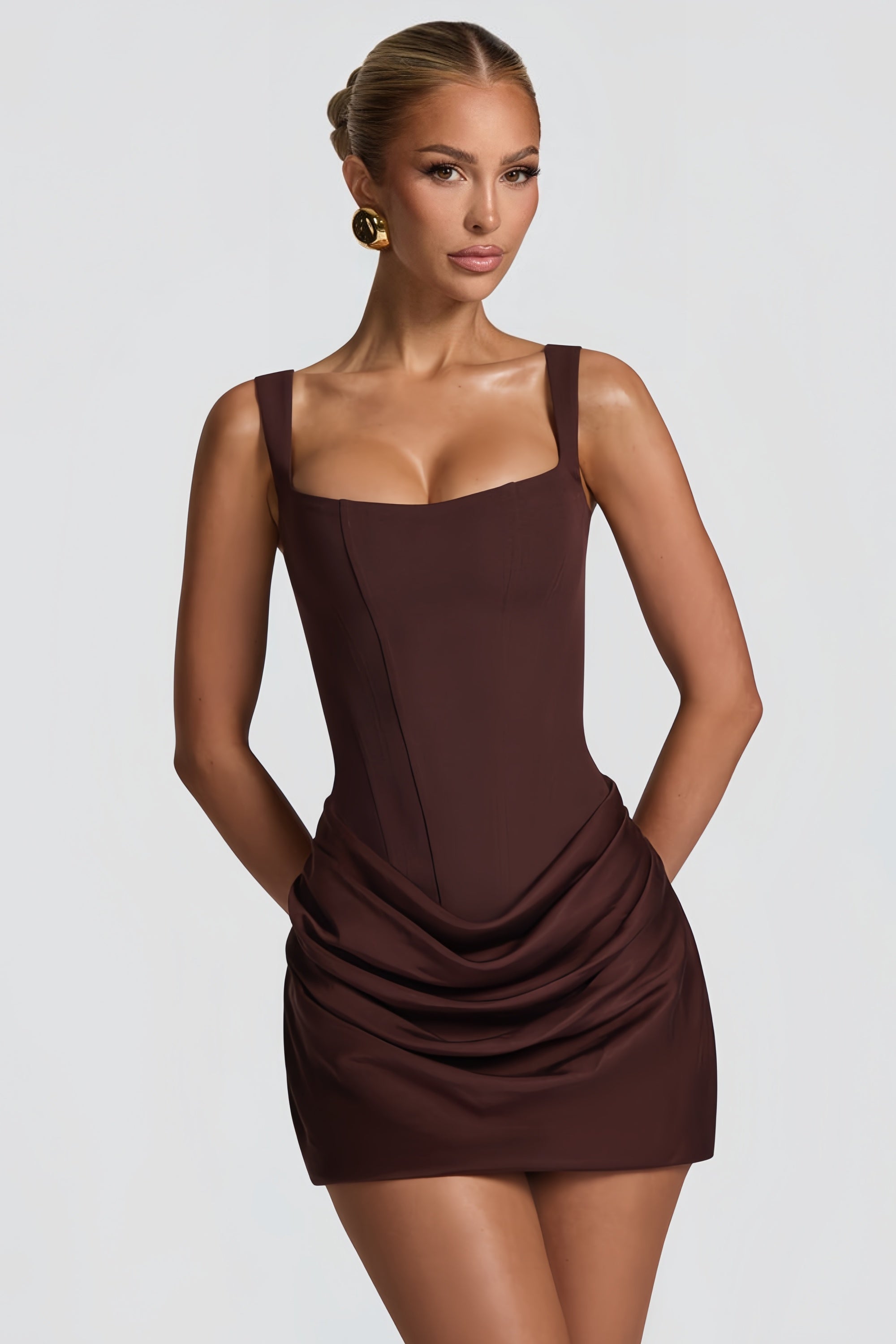 GlamAura Bodycon-Minikleed | Elegante, gerimpelde partijkleed voor een adembenemende look