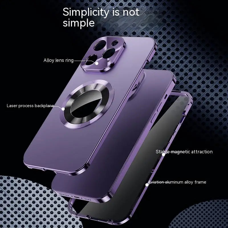 Case 360° Volledig Scherm Lens Metaal Magnetisch Magsafe Hoezen Aluminium voor iPhone 15 14 13