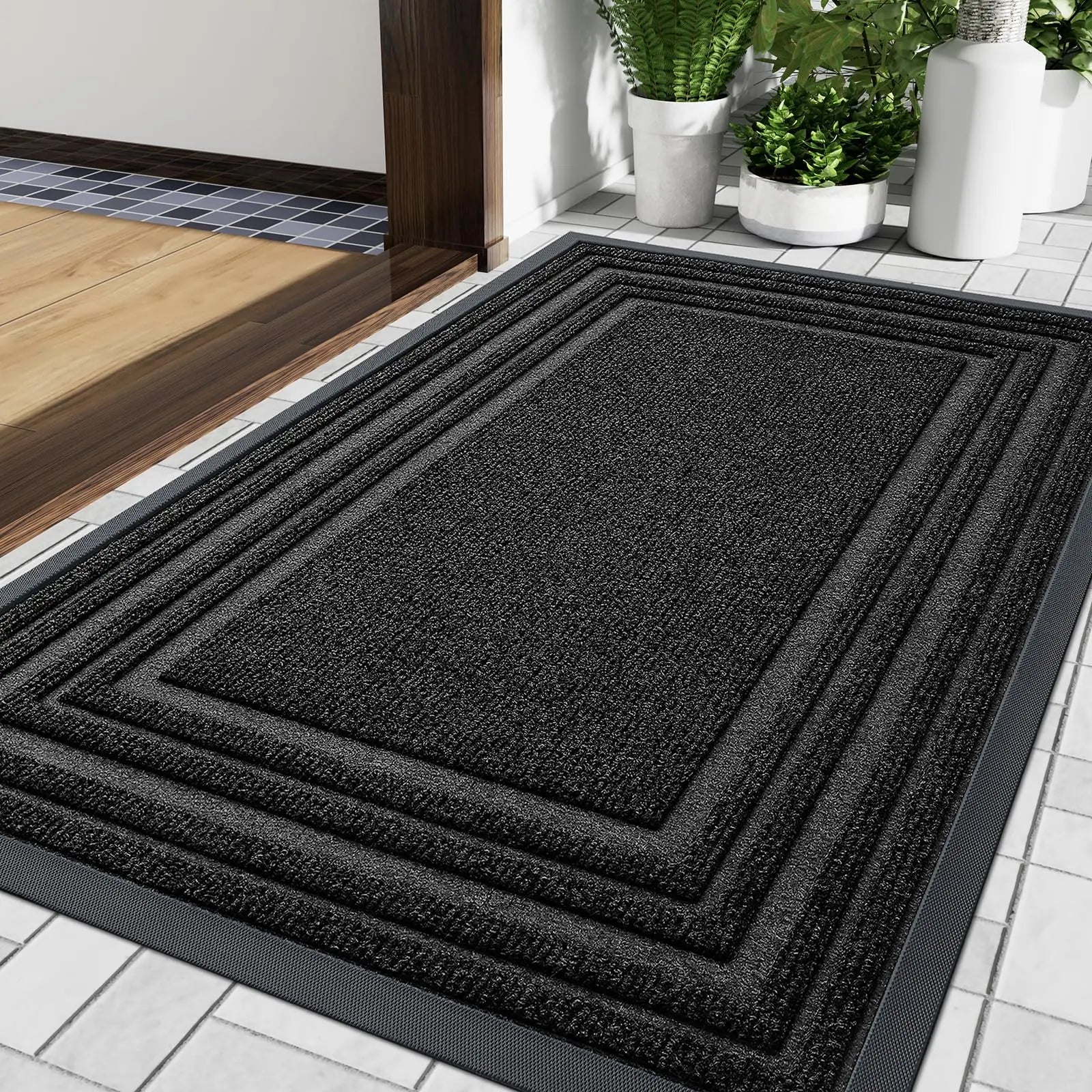 Aurelius - Antislip Lage Deurmat van Natuurrubber voor Binnen en Buitenruimtes