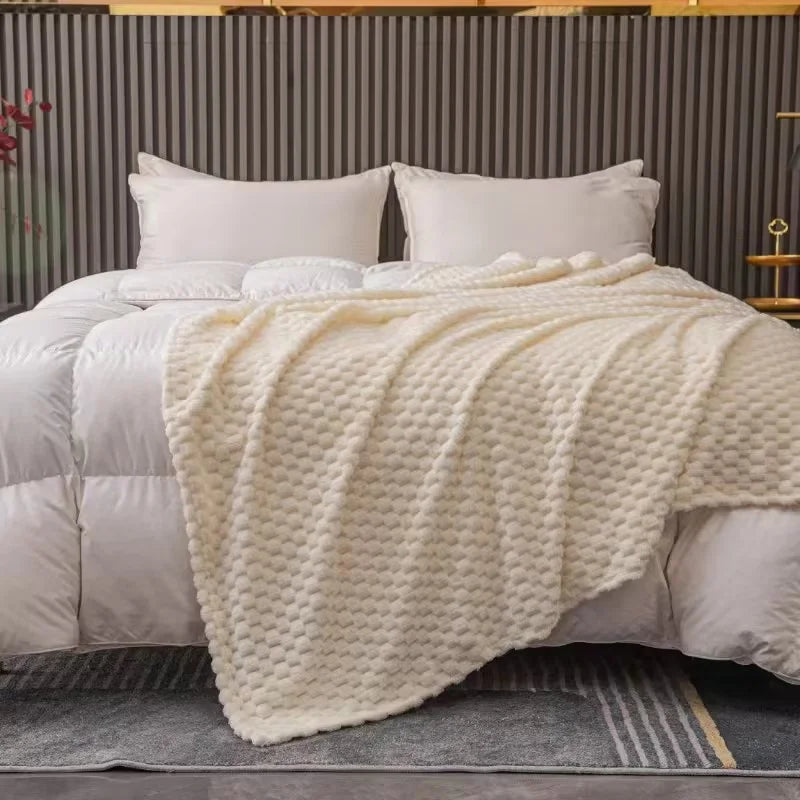 Caelidra - Geruite Zachte Fluwelen Deken Warm Knusse Plaid voor Bank en Bed