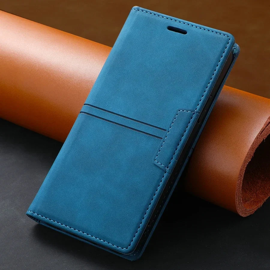 Sandsberg | Google Pixel Leren Wallet-Hoes | Magnetische Flip-Cover met Beschermfunctie