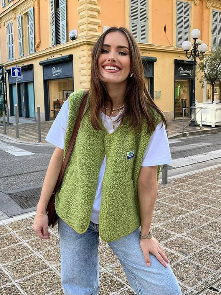 Fioréne | Trendy Wollen Bodywarmer voor Dames met Knopen