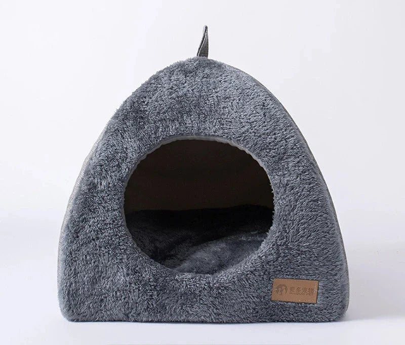 Triangelnest - Luxe Fluwelen Kattenhuis Binnen voor Ultiem Comfort