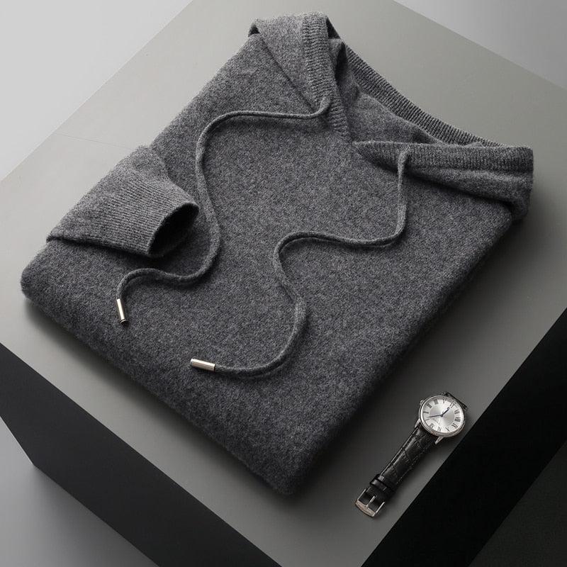 Merinowollen hoodie voor heren