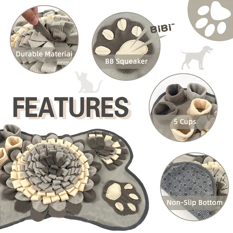 Snuffelmat voor honden | Interactief zoekspeelgoed | Antislip & Duurzaam | Zacht Fleece