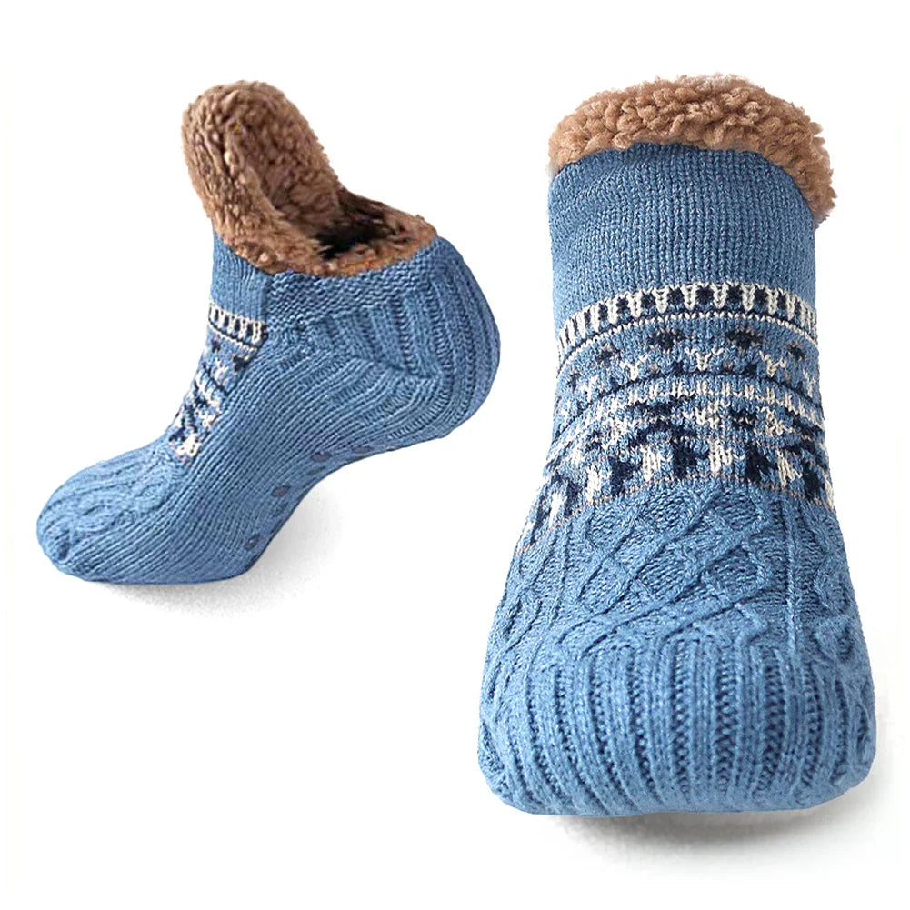 Nordhütte | Thermo-Huis Sokken Winter | Antislip Knuffelsokken voor Dames & Heren | Dikke Voering & Extra Warm | Zachte Antislip Sokken voor Thuis & Kerst
