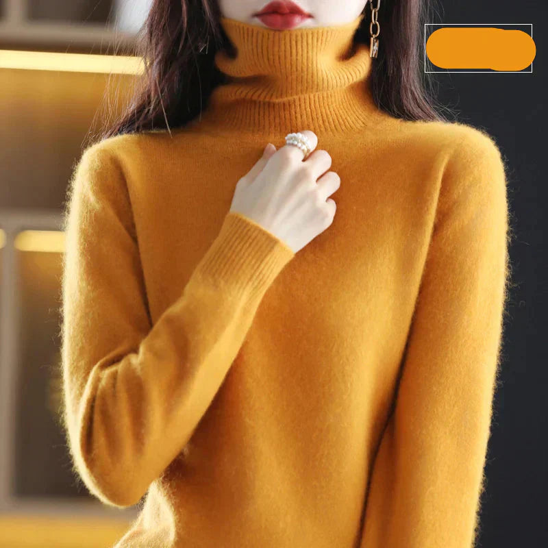 Nyorelle Cashmere Hoge Hals Trui voor Herfst en Winter