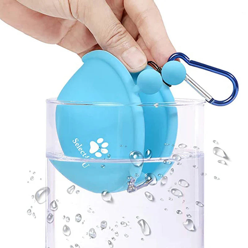 Treatico Siliconen Snackzak voor Honden | Met Clip & Klittenband | Voor Training, Wandelen & Reizen | 9 × 9,5 cm