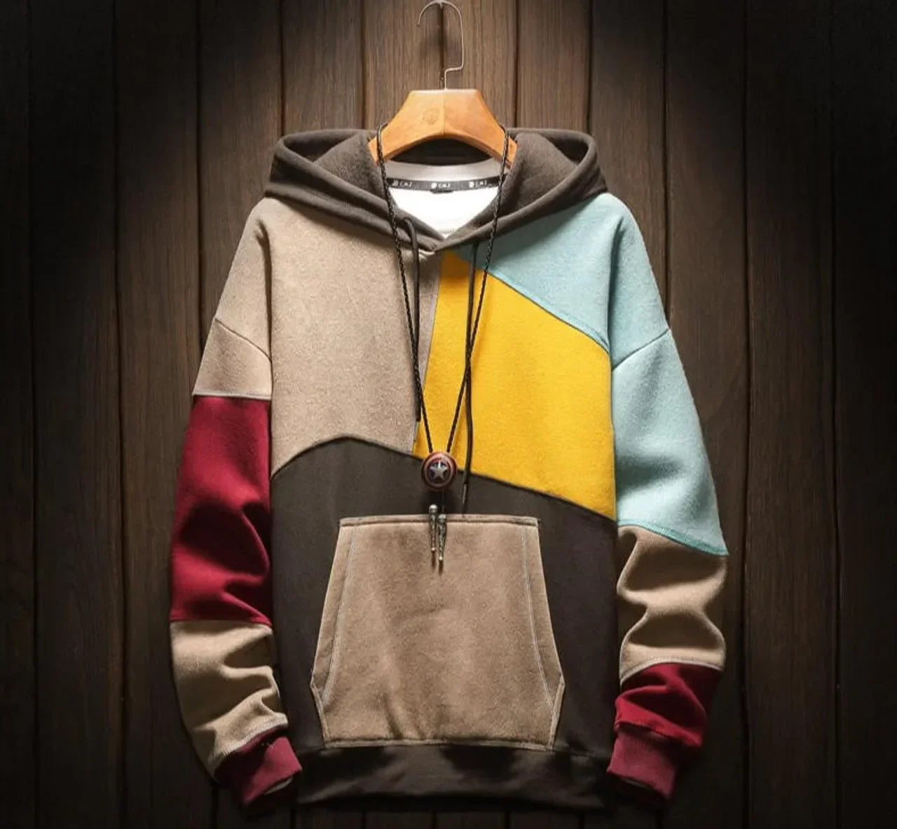 Kleurblok Hoodie voor Mannen | Ideaal voor Dagelijks Gebruik