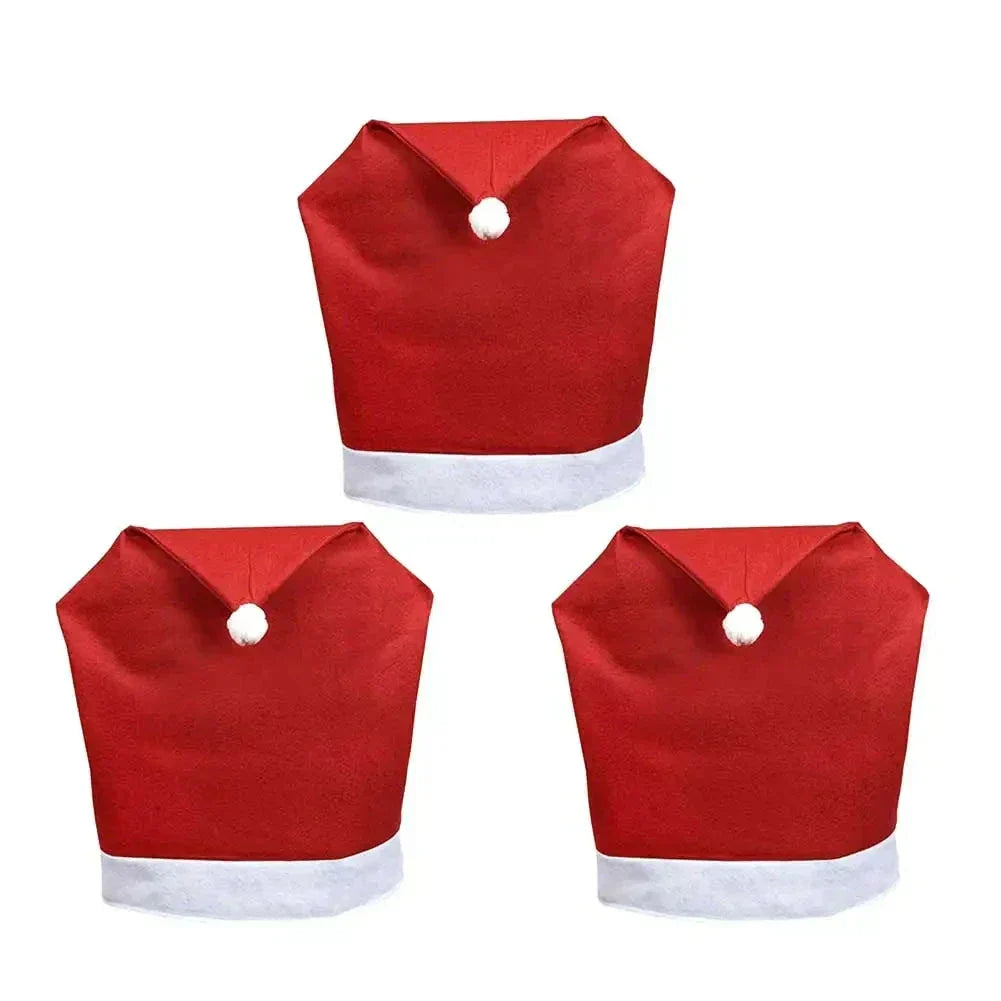 Christmas Kerst Stoelhoezen – Kerstmanmutsen voor Eetkamerstoelen