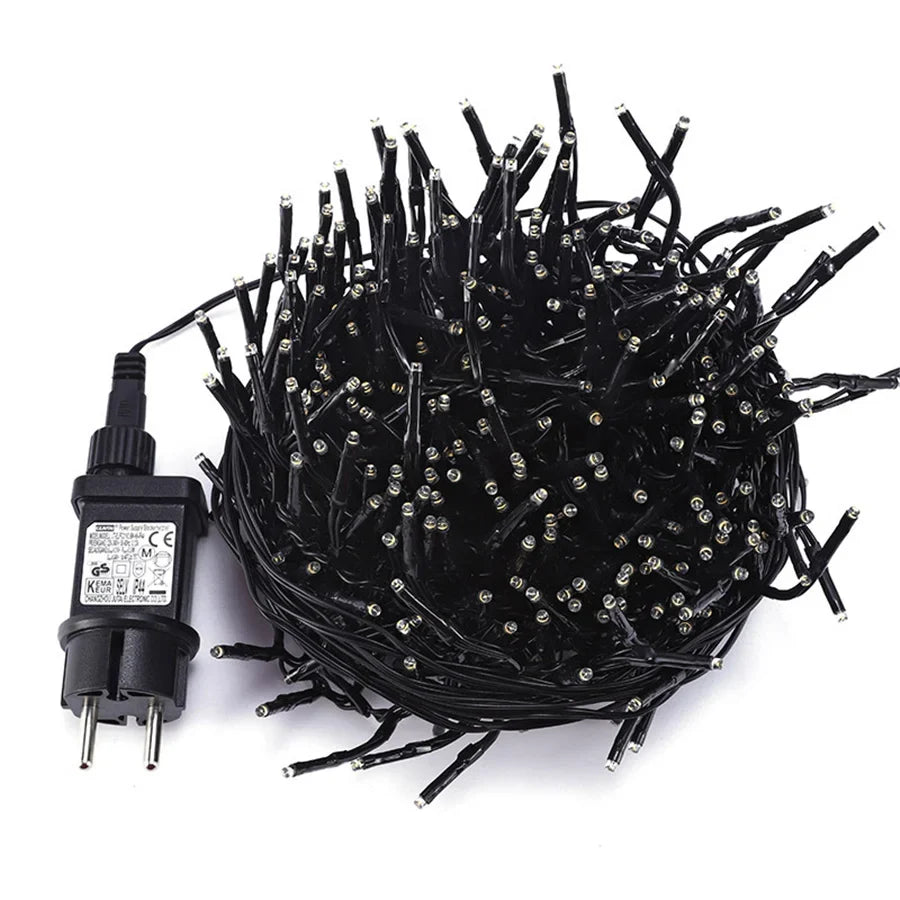 LED Kerstverlichting Lichtslang 10 Meter – 1000 Warmwitte Lampjes voor Binnen en Buiten