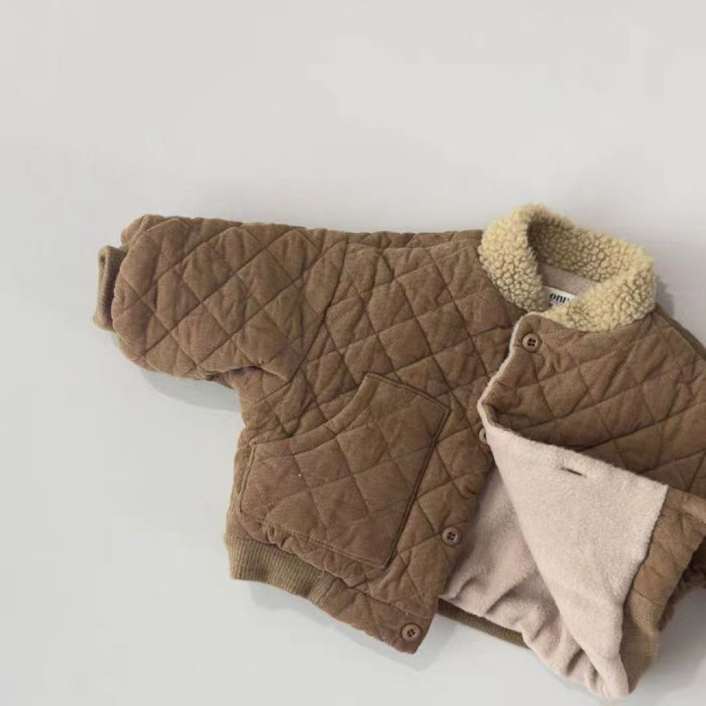 WarmNest Gevoerde Kinderjas – Zachte Sherpa-voering & Comfortabele Winterjas voor Jongens