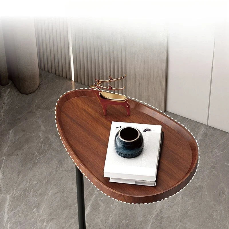 Nirethia - C-Vormige Mobiele Bijzettafel Ideaal voor Bank of Bed