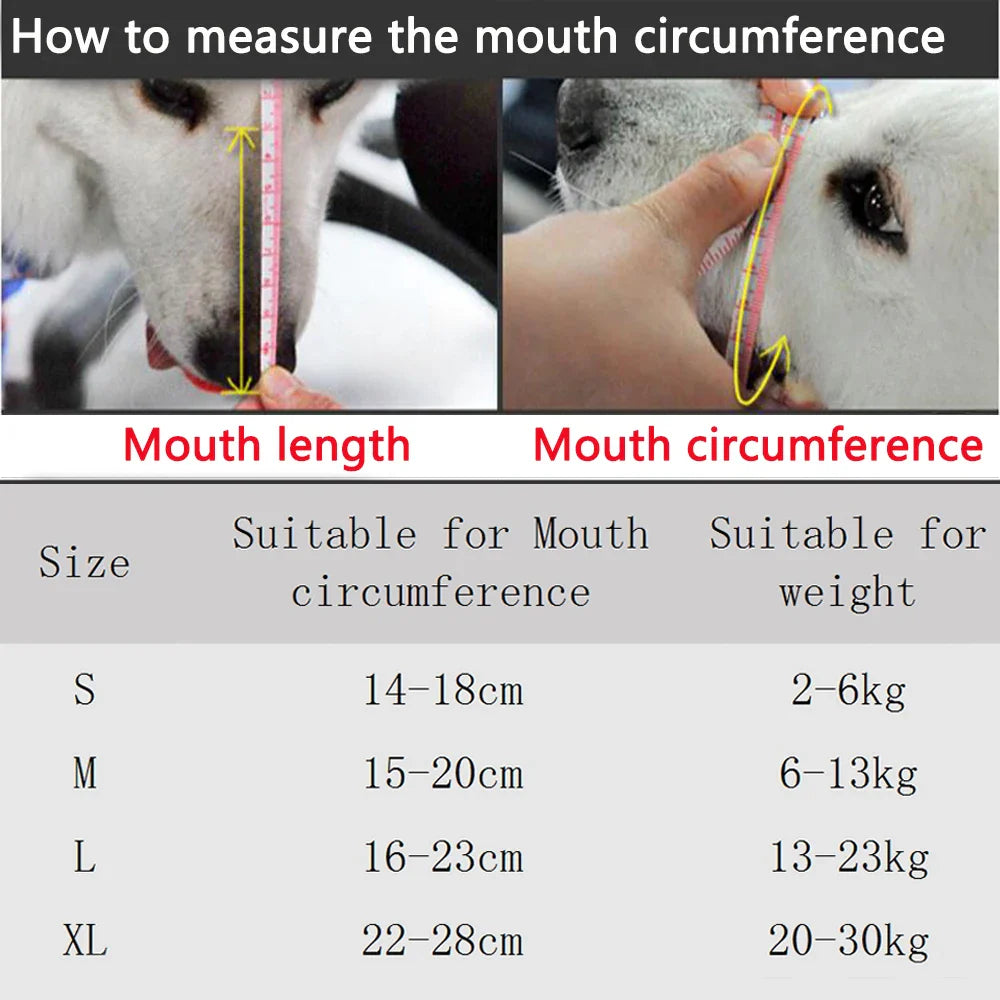 BellStop+ | Ademend Hondenmondkapje | Verstelbaar Nylon Mondkapje | Anti-Blaf & Anti-Bijt Bescherming | S-XL Maten