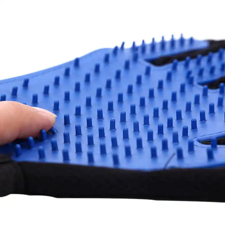 Furverzorgingshandschoen PawLiss TouchGlove | 5-Vinger-Massagehandschoen voor Honden & Katten | 23,2×17,2 cm | TPR & Mesh | Links of Rechts