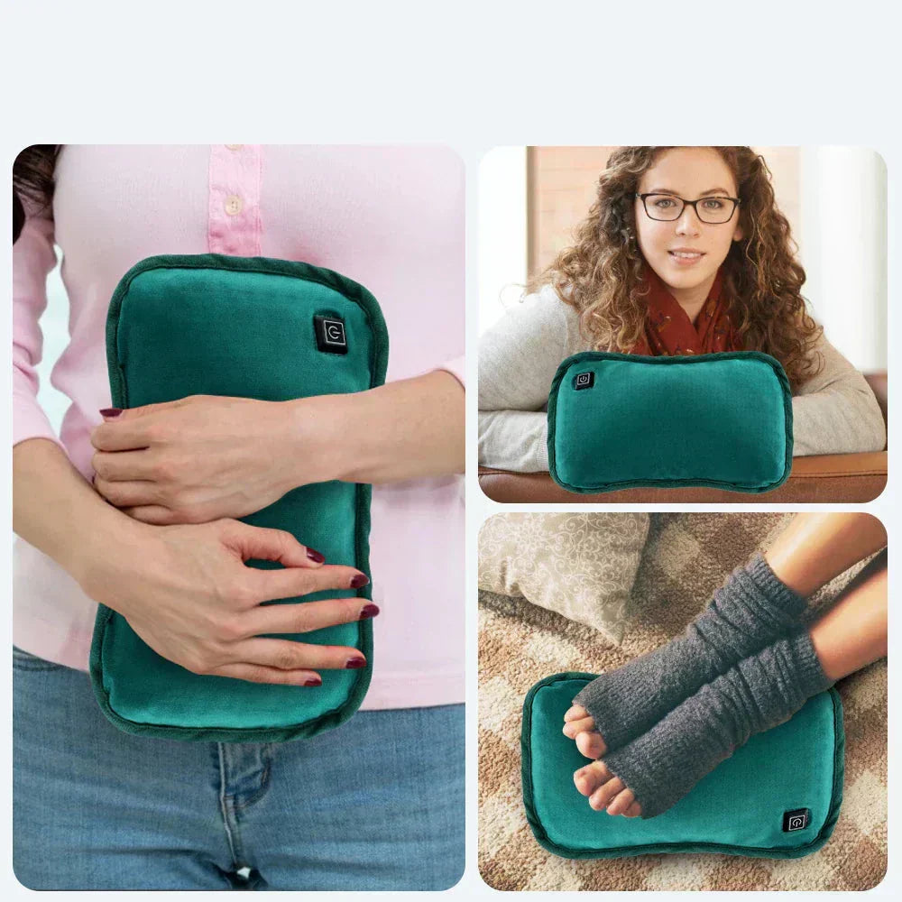 Draagbaar Graphene Verwarmingskussen | Oplaadbaar via USB | 3 Temperatuurinstellingen | Ergonomische Hand- & Buikverwarmer | Inclusief slimme automatische uitschakeling