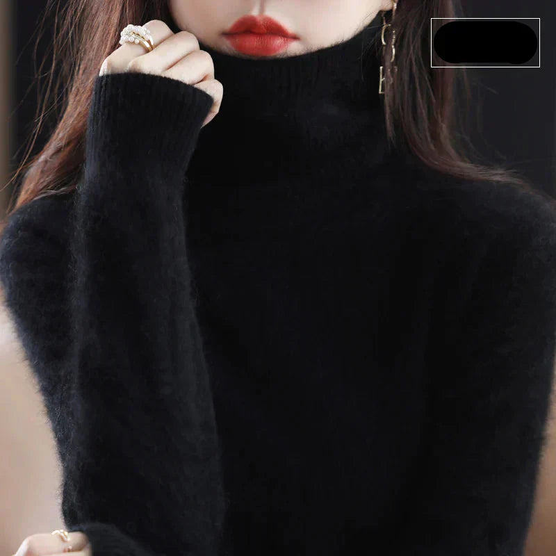 Nyorelle Cashmere Hoge Hals Trui voor Herfst en Winter