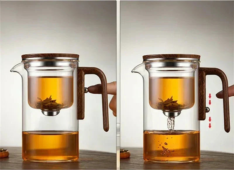 Glazen Theepot met Geavanceerde Filtratie - TeaSphere