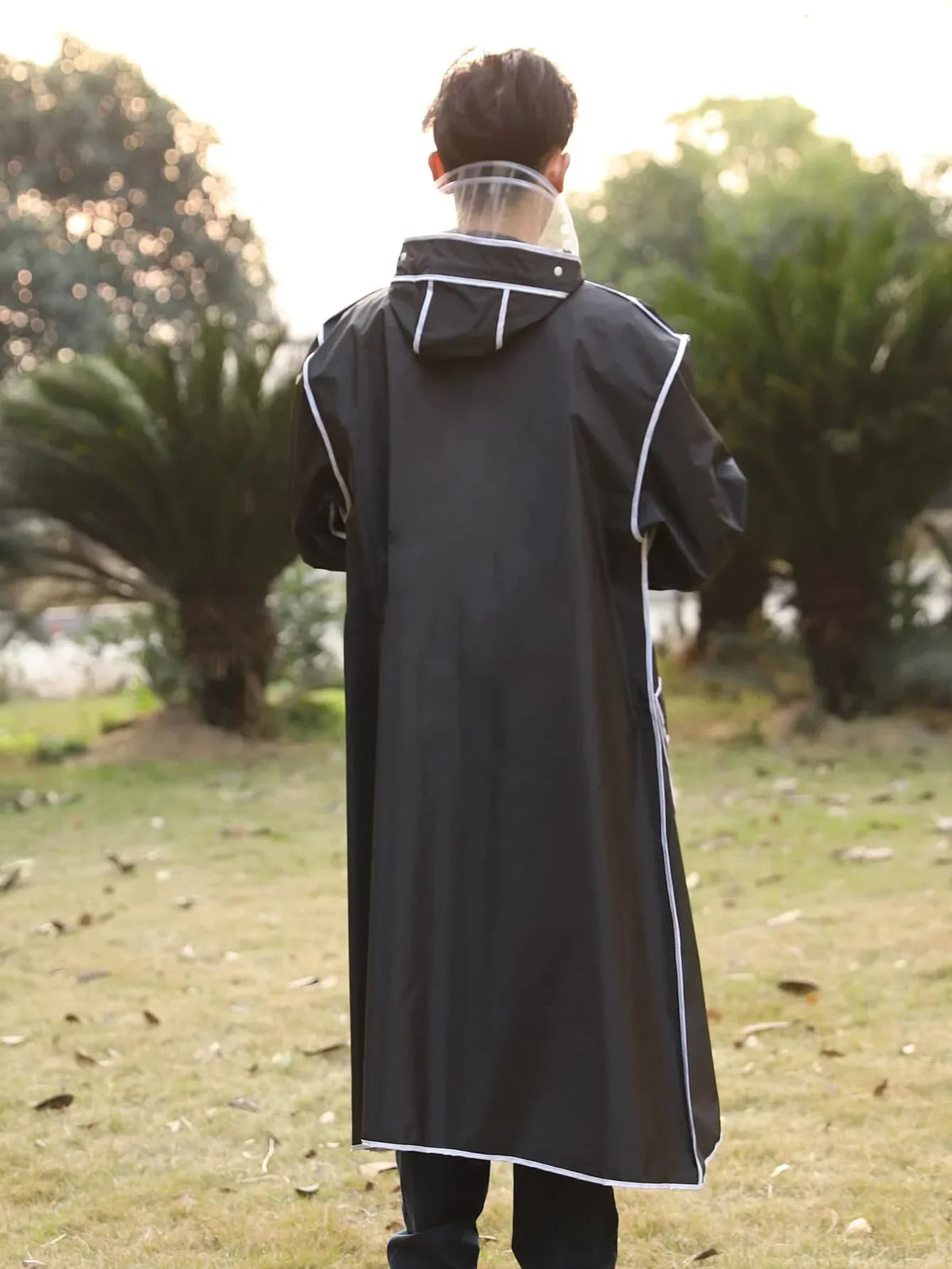 Unisex Waterdichte Lange Regen Poncho – Volledige Lichaams Kap Regenjas met Reflecterende Afwerking