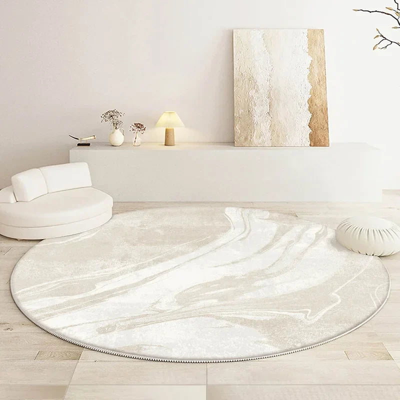 Thyn - Japanse Stijl Ronde Wasbare Vloerkleed voor Woonkamer