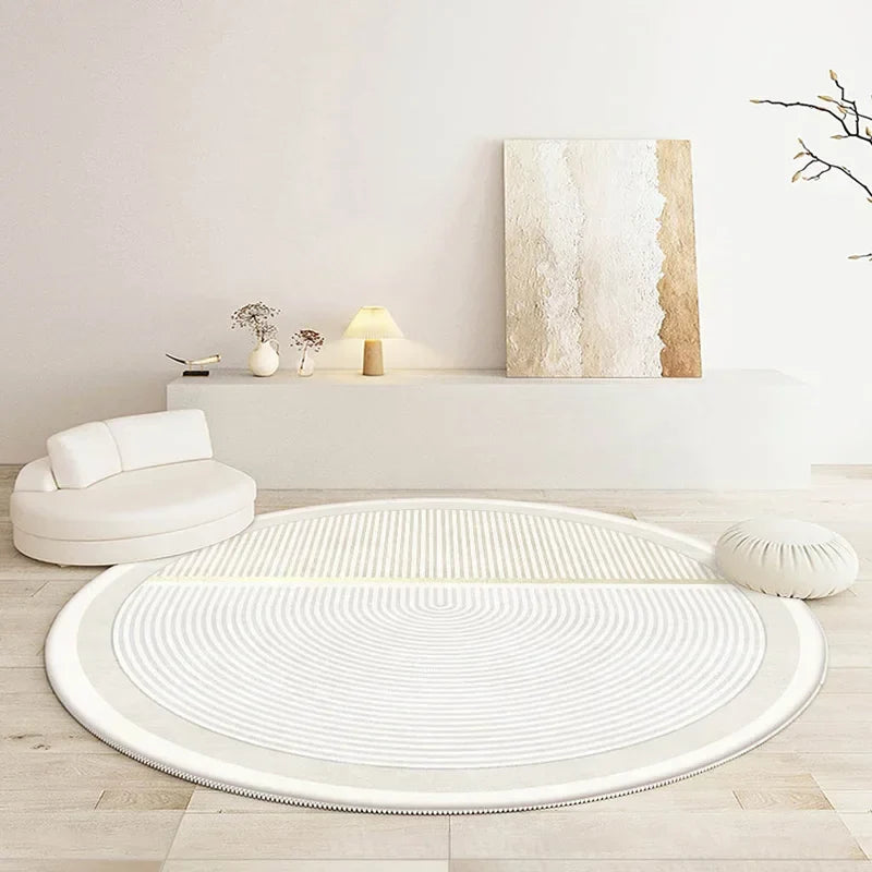 Thyn - Japanse Stijl Ronde Wasbare Vloerkleed voor Woonkamer