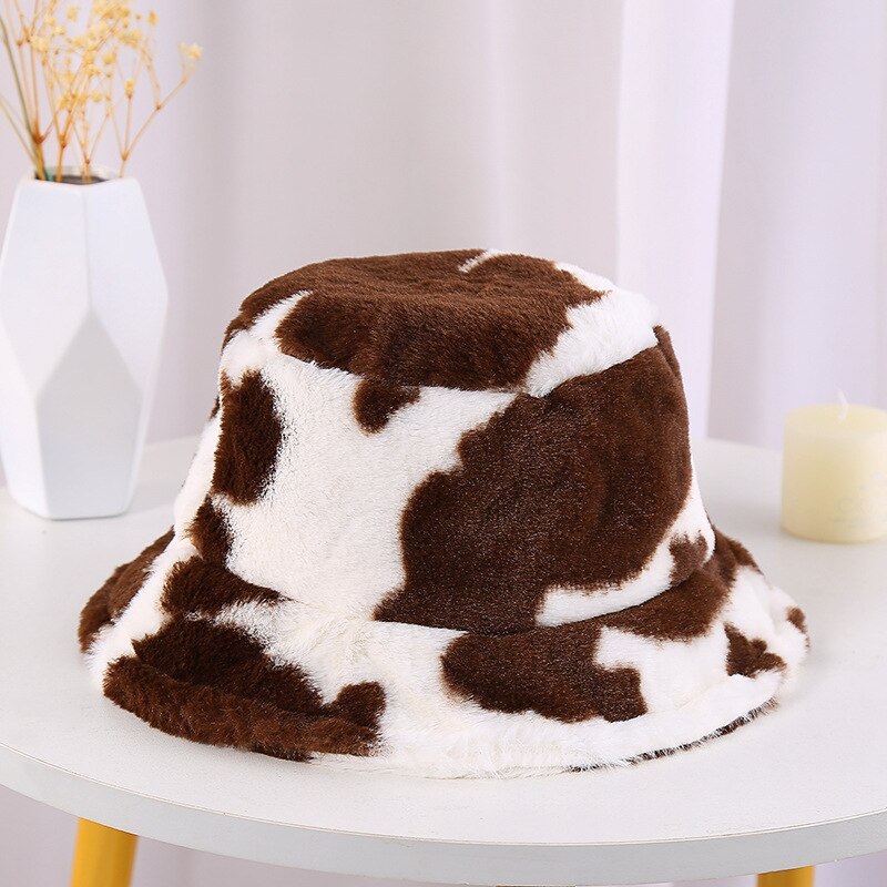 Fluweelzachte Wintermuts Luxe Pluche – Warme Unisex Bucket Hat voor Koude Dagen
