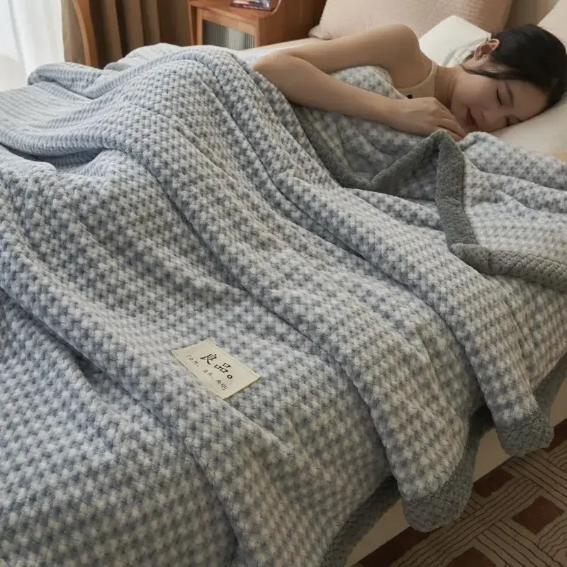 Geruite Deken – Zachte Plaid voor Bank en Bed met Klassiek Blokpatroon