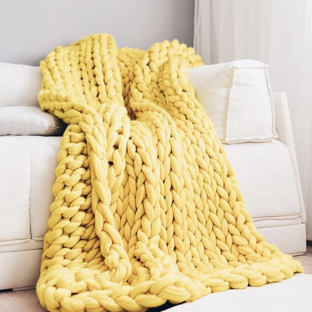 Chunky Gebreide Deken – Extra Zachte, Warme Plaid voor Bank en Bed