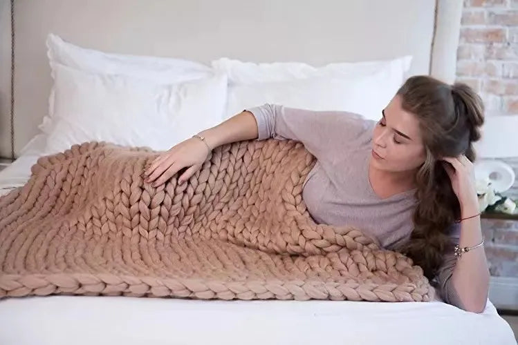 Chunky Gebreide Deken – Extra Zachte, Warme Plaid voor Bank en Bed