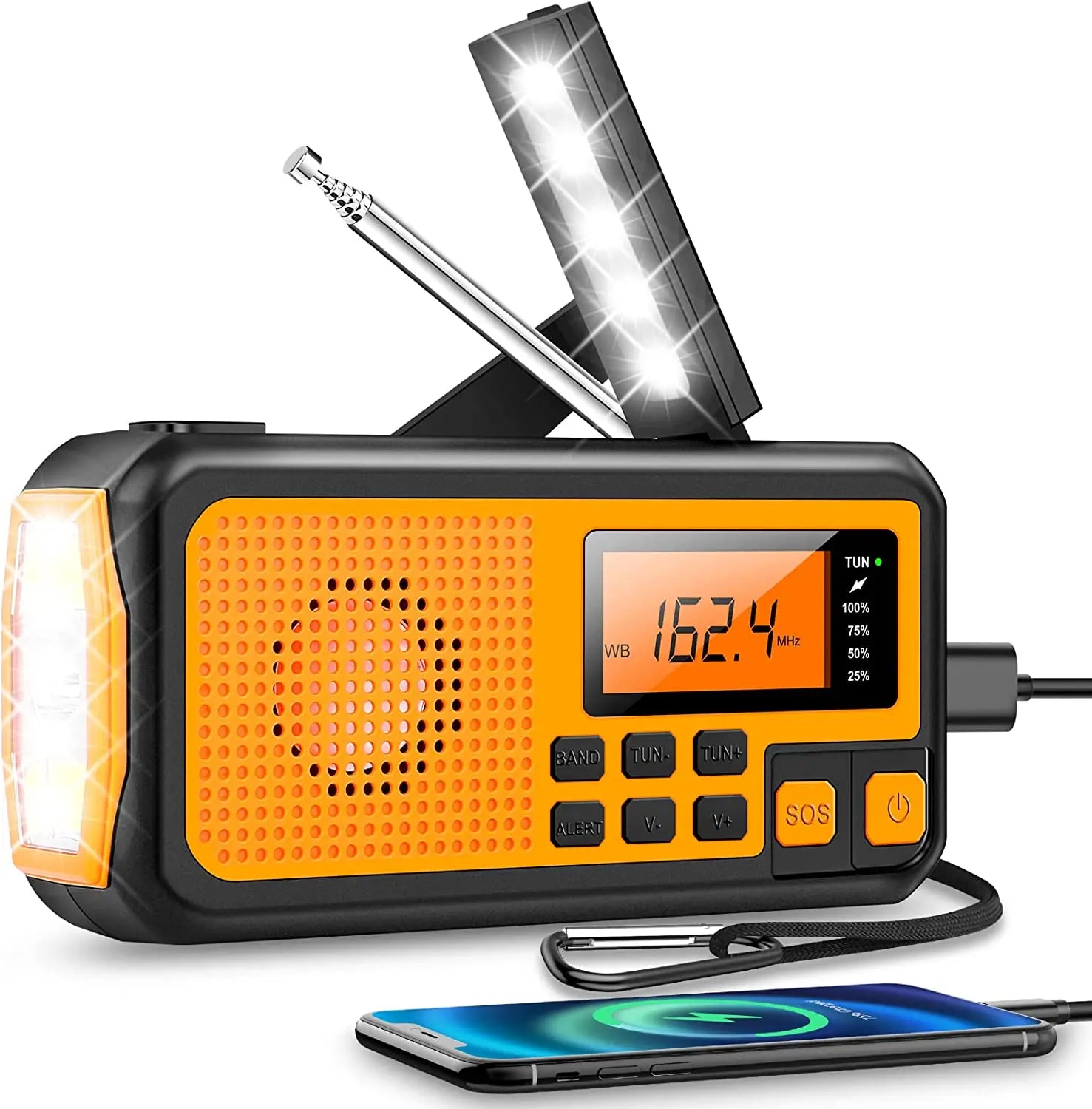 Multifunctioneel Noodradio met Oplaadopties - SafeSignal