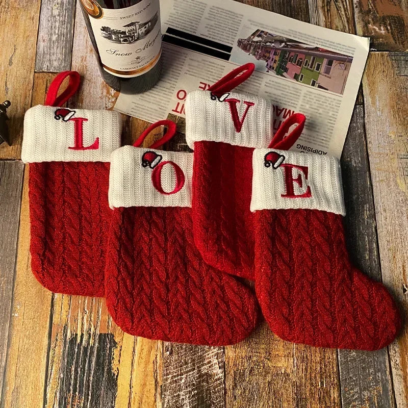 Kerstsok met Initiaal – Gepersonaliseerde Christmas Stocking voor Kerstdecoratie