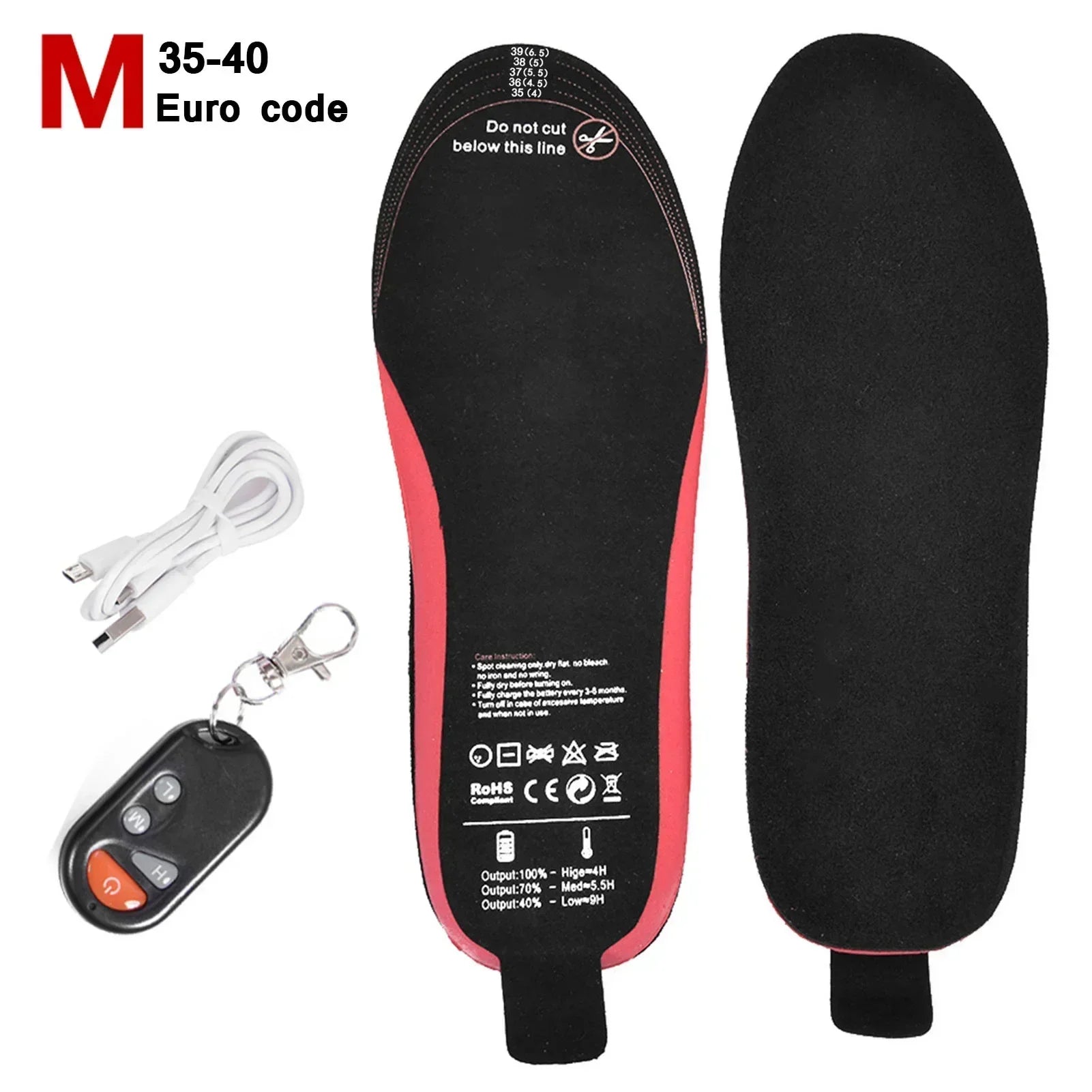 Verwarmbare Inlegzolen WarmStep Pro | Oplaadbaar met Afstandsbediening | 3 Verwarmingsniveaus | Op maat knipbaar | Elektrische Voetverwarmers voor Winter & Outdoor