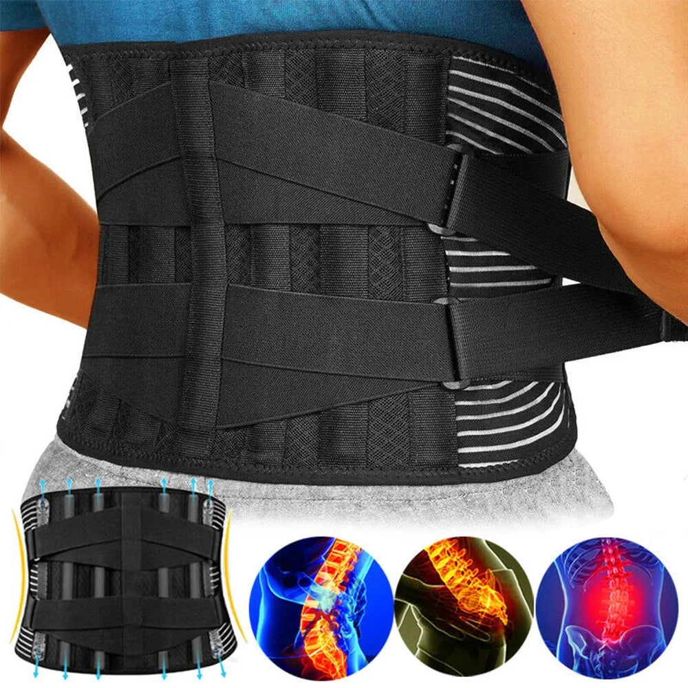 Rugsteunband OrthoFlexa | 360° Lendensteun met Memory-Aluminium & Staalveren | Ademend & Onzichtbaar onder Kleding