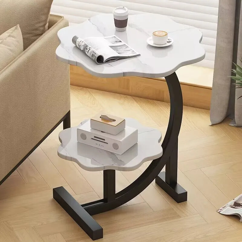 Caliora - Luxe Tweelaagse Verplaatsbare Mini Bijzettafel