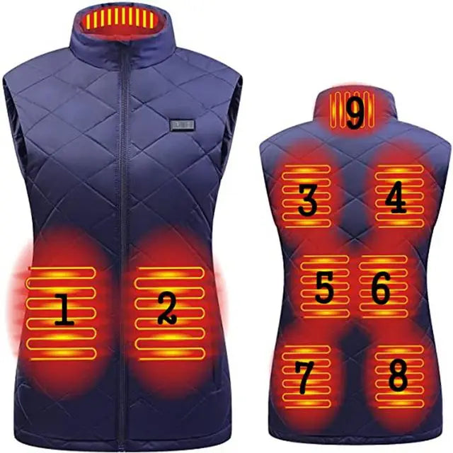 USB-verwarmd Thermisch Vest voor Dames met Infraroodtechnologie voor Herfst en Winter