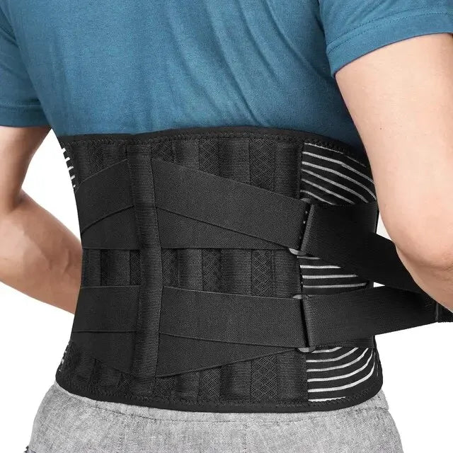 Rückensteunband OrthoFlexa | 360° Lendensteun met Geheugen-Aluminium & Staalveren | Ademend & Onzichtbaar onder Kleding