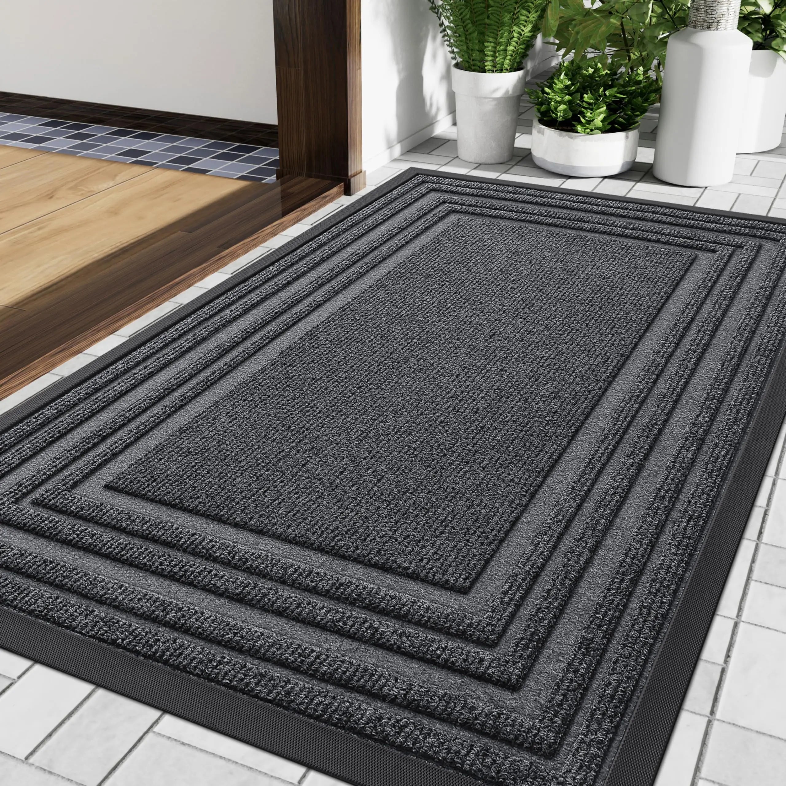Aurelius - Antislip Lage Deurmat van Natuurrubber voor Binnen en Buitenruimtes