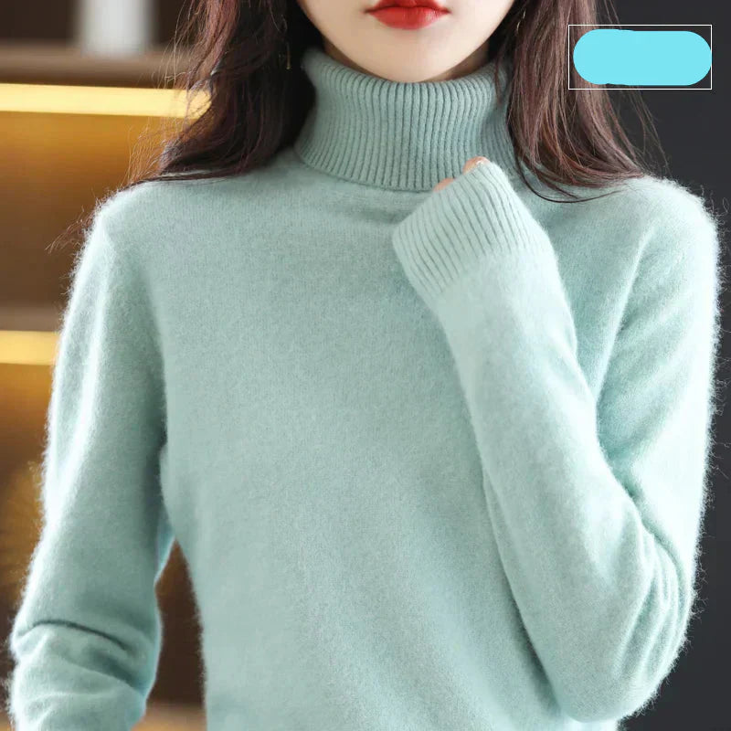 Nyorelle Cashmere Hoge Hals Trui voor Herfst en Winter