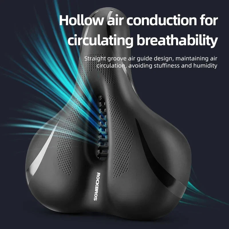 Comfortabele Fietszaad met Schokabsorptie en Ademend Ontwerp – Ergonomisch Fietszitje met Verdikte Siliconen Kussen