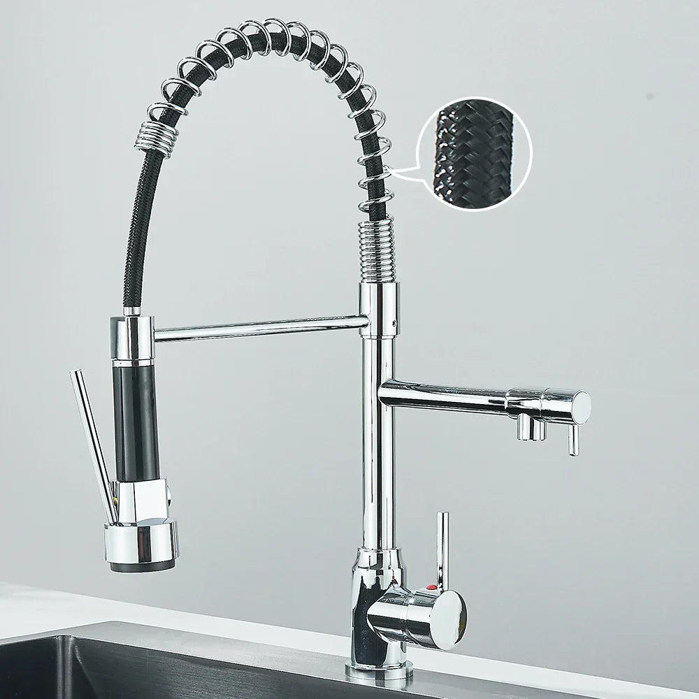 Springflow – Keukenkranen met Dubbele Uitgang