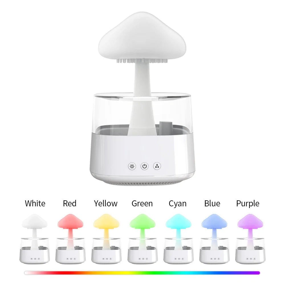 AquaLuxe Cloud Rain Diffuser | Creëer een rustgevende atmosfeer met kleurrijk licht