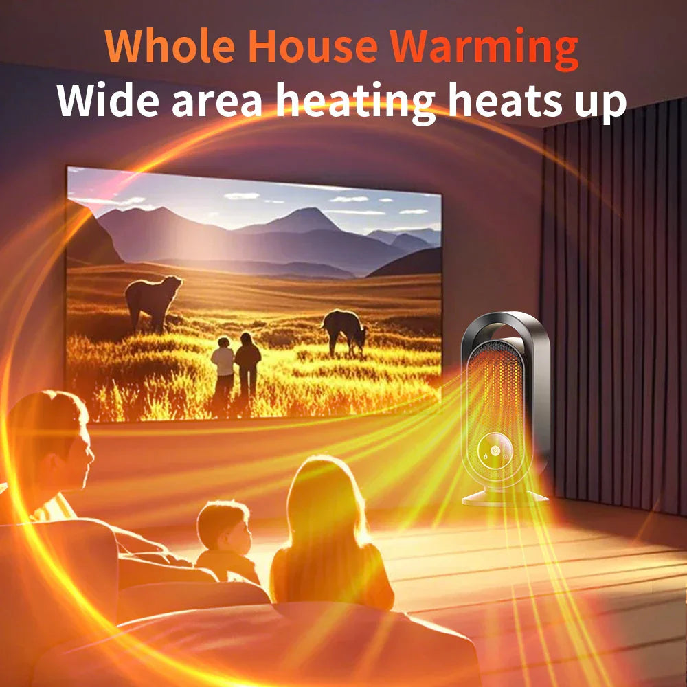 WarmBreeze Mini Kachel – Draagbare 1000W Ventilatorverwarmer voor Bureau en Kamer