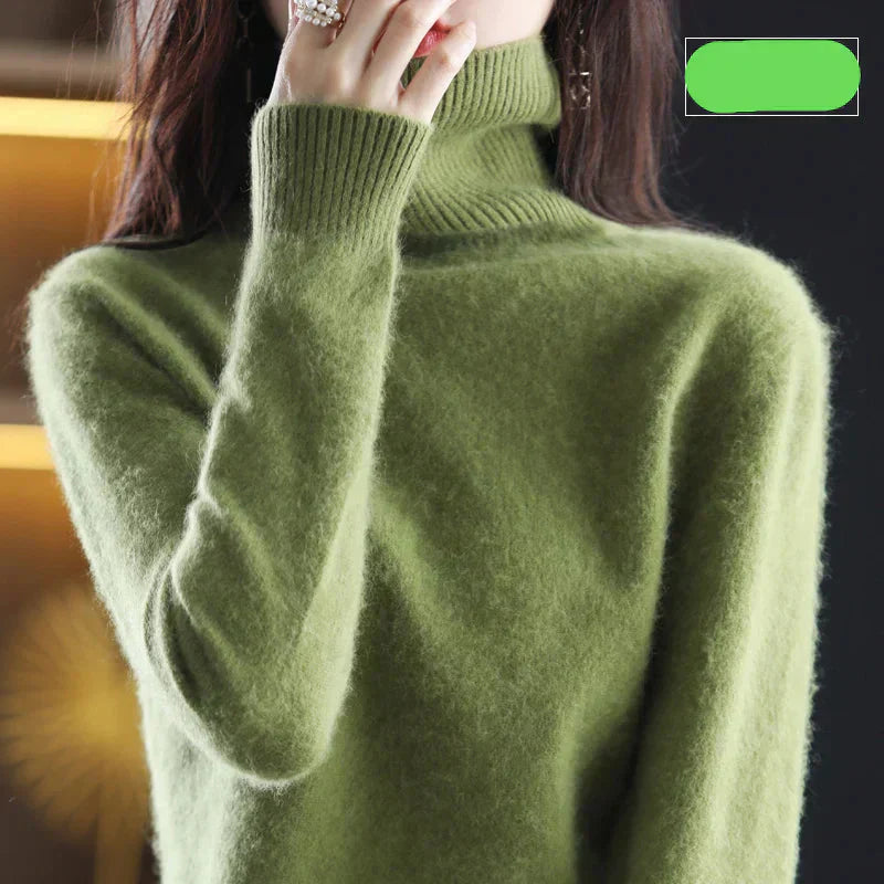 Nyorelle Cashmere Hoge Hals Trui voor Herfst en Winter