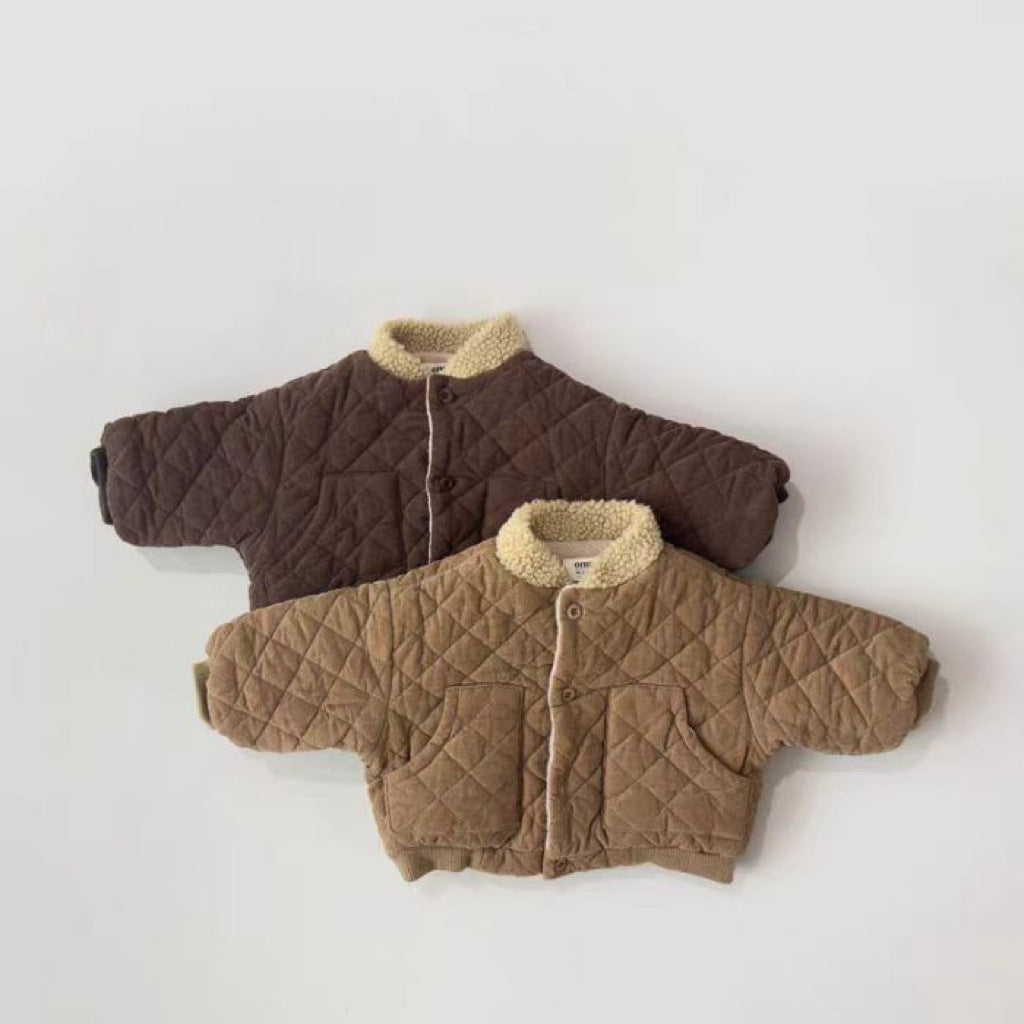 WarmNest Gevoerde Kinderjas – Zachte Sherpa-voering & Comfortabele Winterjas voor Jongens