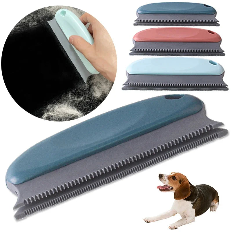 Fluffigob Pluis- & Dierenhaarverwijderaar Borstel | 2-in-1 Reiniging met Dubbele Kamstructuur | Voor Bank, Kleding, Tapijt | 15 × 6 × 2 cm