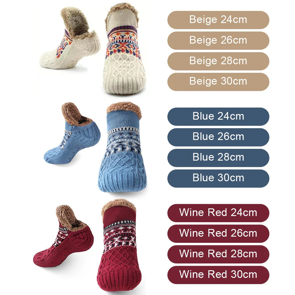 Nordhütte | Thermo-Huis Sokken Winter | Antislip Knuffelsokken voor Dames & Heren | Dikke Voering & Extra Warm | Zachte Antislip Sokken voor Thuis & Kerst