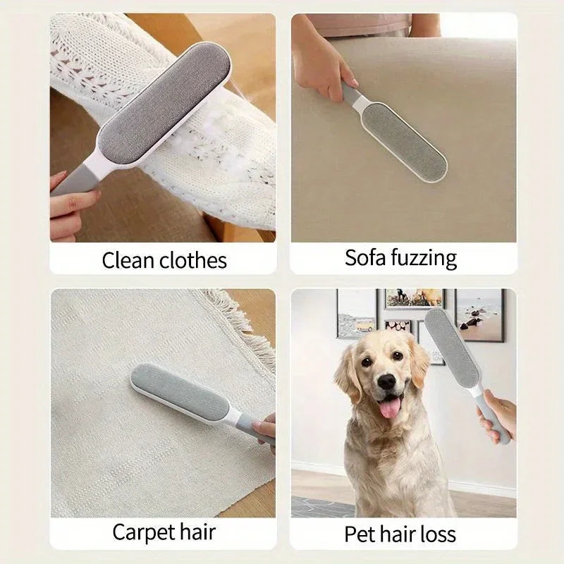 Haarvrij Herbruikbare Pluis- en Dierenhaarborstel | Dubbelzijdig & zonder lijm | Elektrostatisch & duurzaam | Voor kleding, meubels & meer